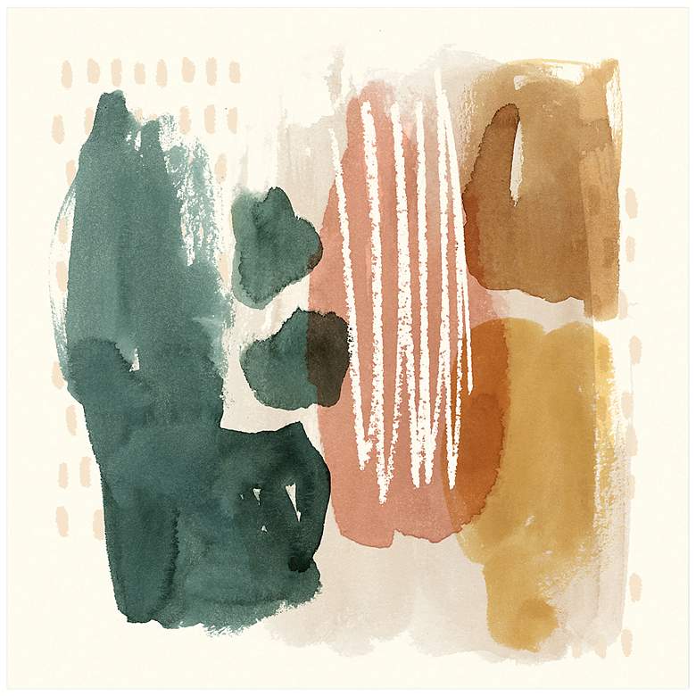 Image 5 Ochre Echo III 38" Square Floating Tempered Glass Wall Art more views