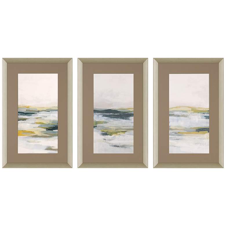 Image 3 Ochre Vista 33 inch High Rectangular 3-Piece Framed Wall Art Set