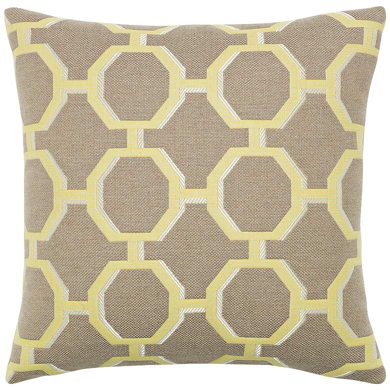 Image 1 Octagon Citrine 20 inch Square Indoor-Outdoor Pillow