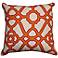Octagon Orange 20" Square Decorative Indoor-Outdoor Pillow