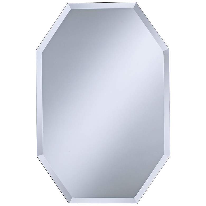 Image 2 Octagonal Frameless 20 inch x 30 inch Beveled Wall Mirror