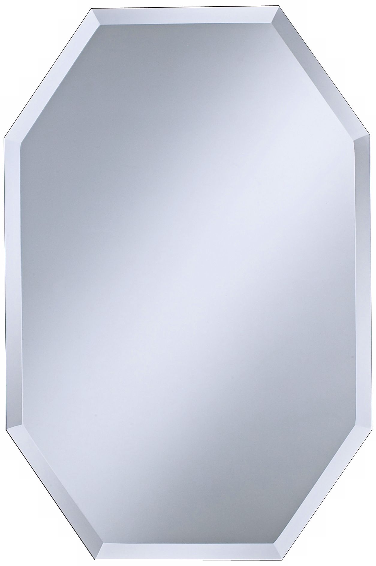 Octagonal Frameless 24" x 36" Beveled Wall Mirror P1437 Lamps Plus