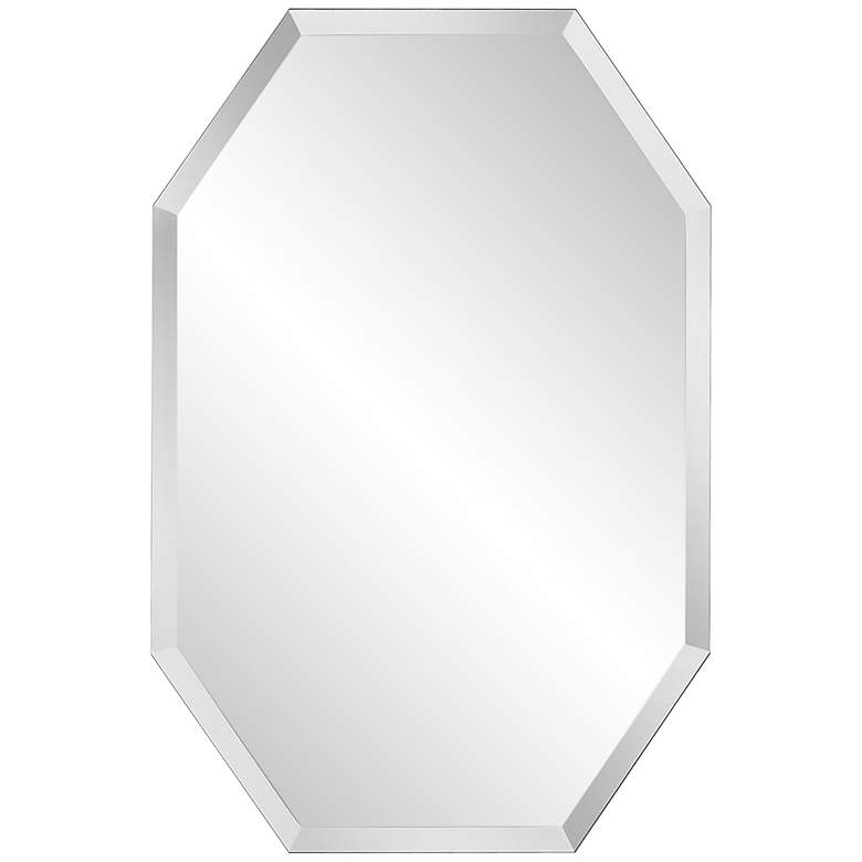 Image 2 Octagonal Frameless 24 inch x 36 inch Beveled Wall Mirror