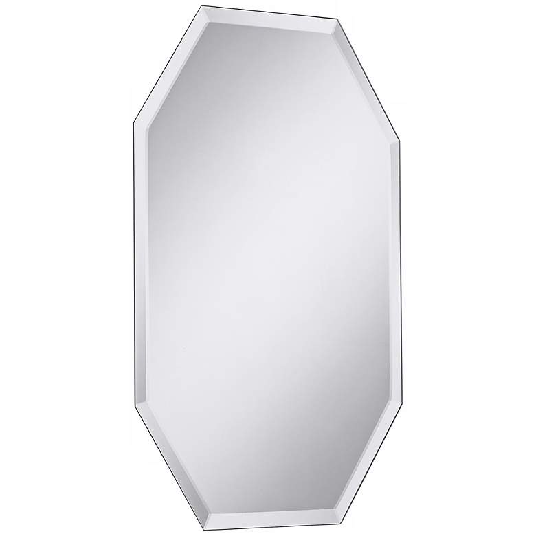 Image 4 Octagonal Frameless 24 inch x 36 inch Beveled Wall Mirror more views