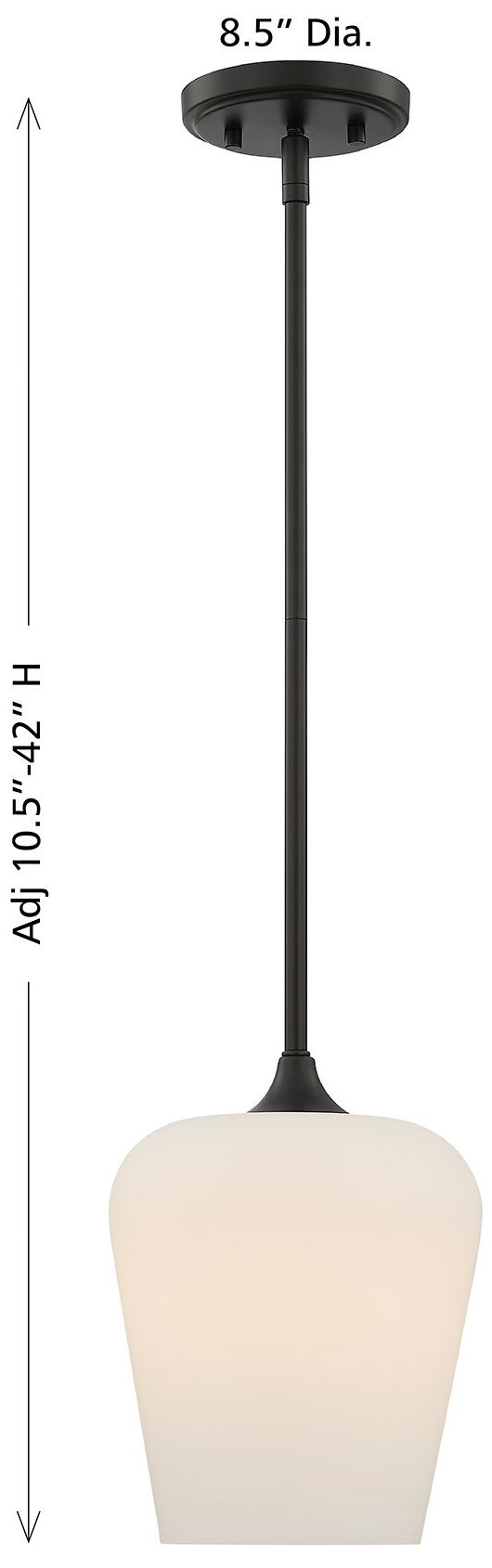 Image 7 Octave 1-Light Pendant in Matte Black more views