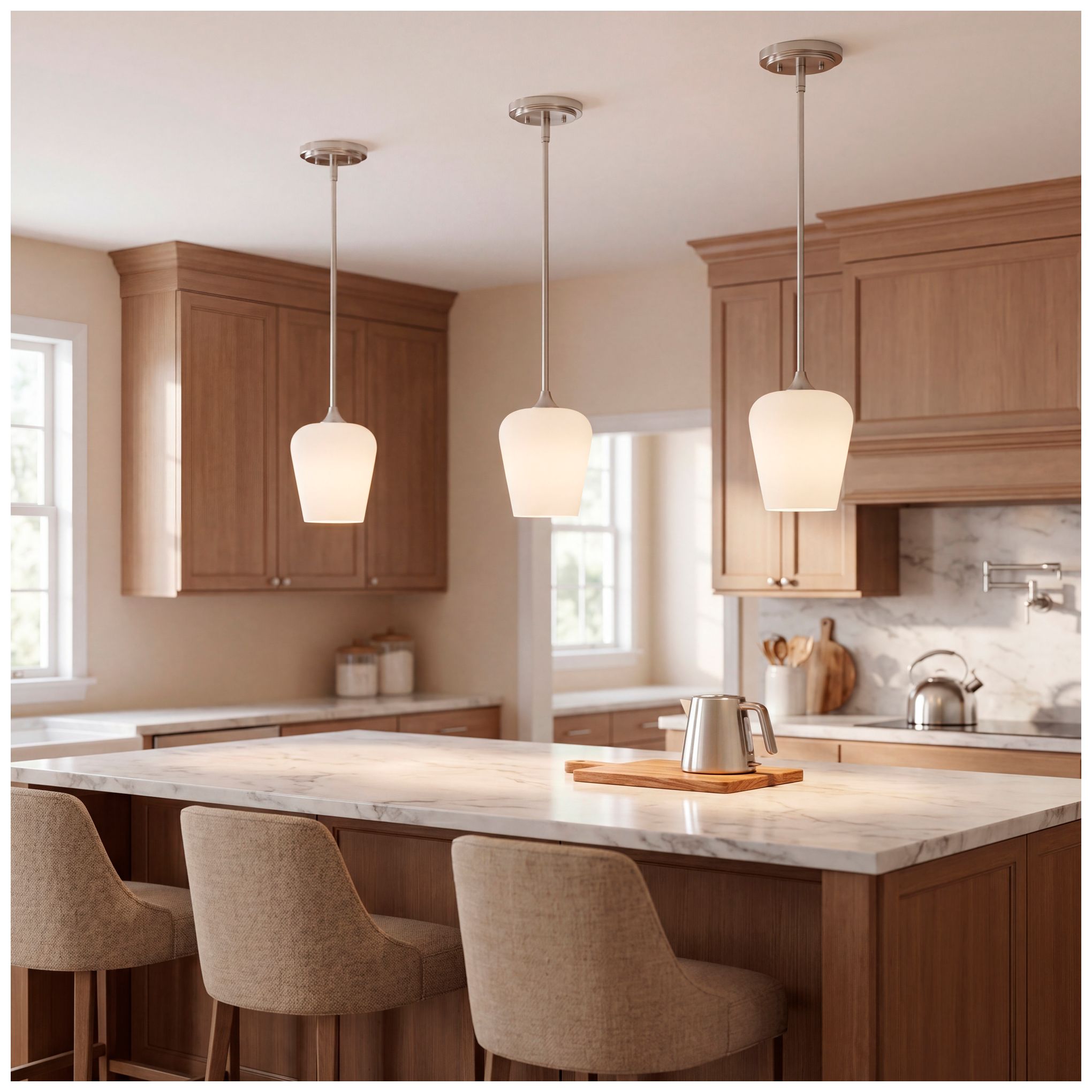 Octave 1-Light Pendant in Satin Nickel
