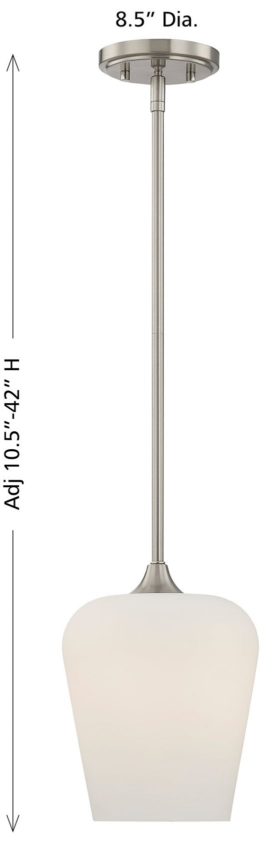 Octave 1-Light Pendant in Satin Nickel
