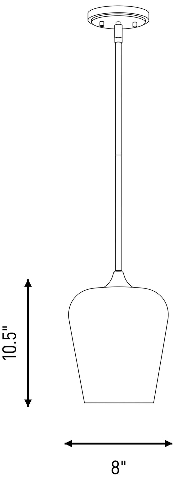 Octave 1-Light Pendant in Satin Nickel
