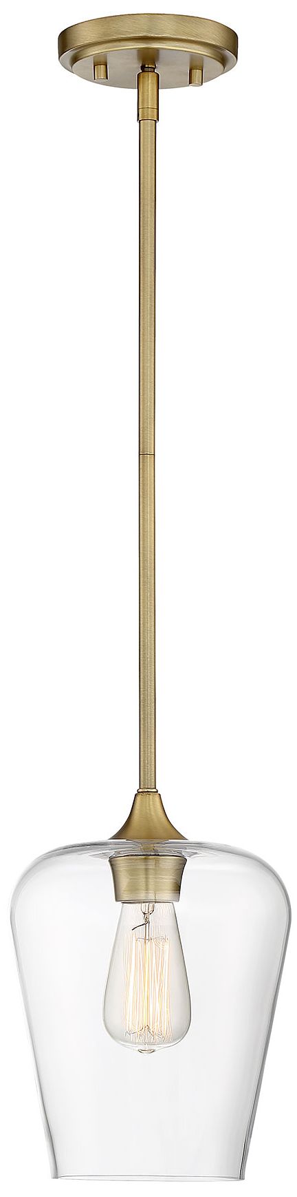 Octave 1-Light Pendant in Warm Brass