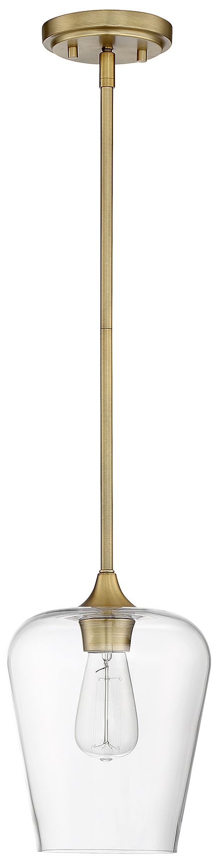 Image 2 Octave 1-Light Pendant in Warm Brass more views