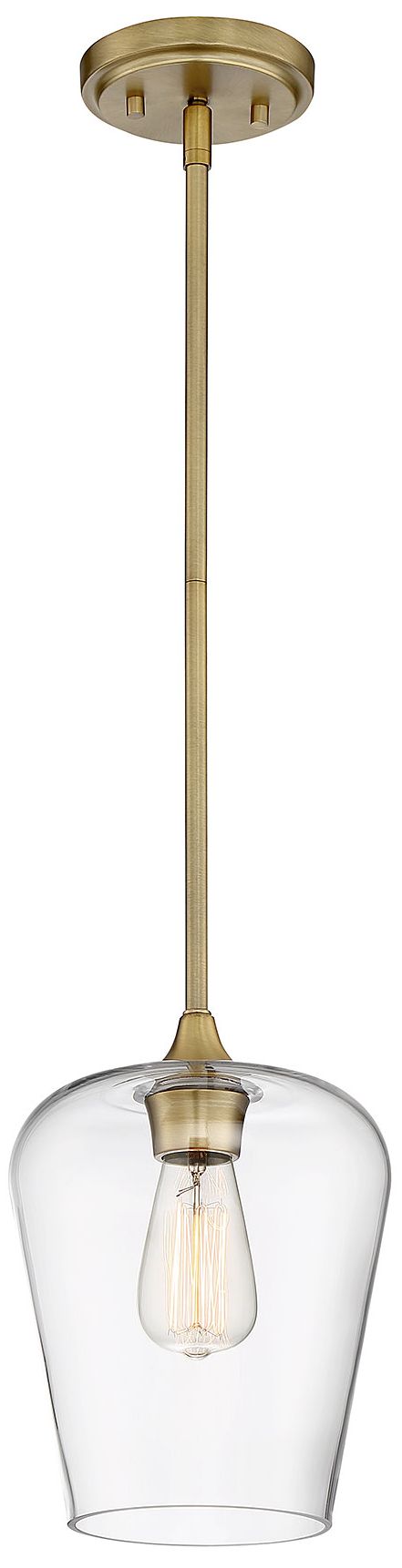 Image 4 Octave 1-Light Pendant in Warm Brass more views