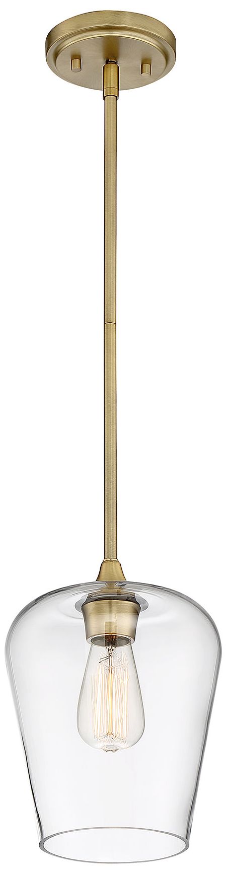 Image 5 Octave 1-Light Pendant in Warm Brass more views