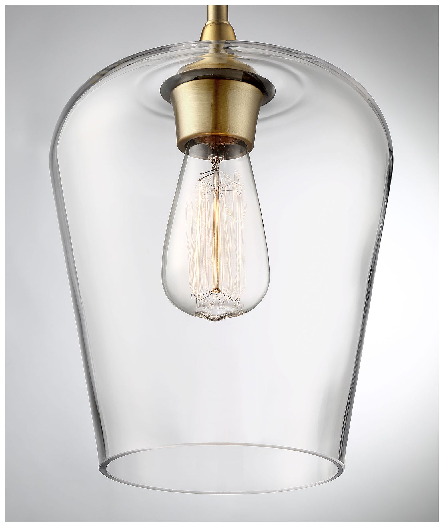 Image 6 Octave 1-Light Pendant in Warm Brass more views