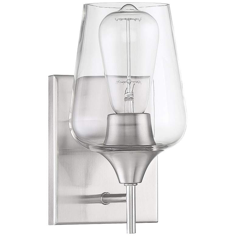 Image 2 Octave 1-Light Wall Sconce in Satin Nickel more views