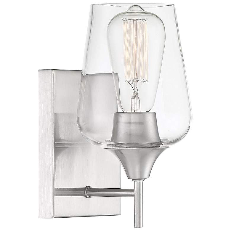 Image 3 Octave 1-Light Wall Sconce in Satin Nickel more views