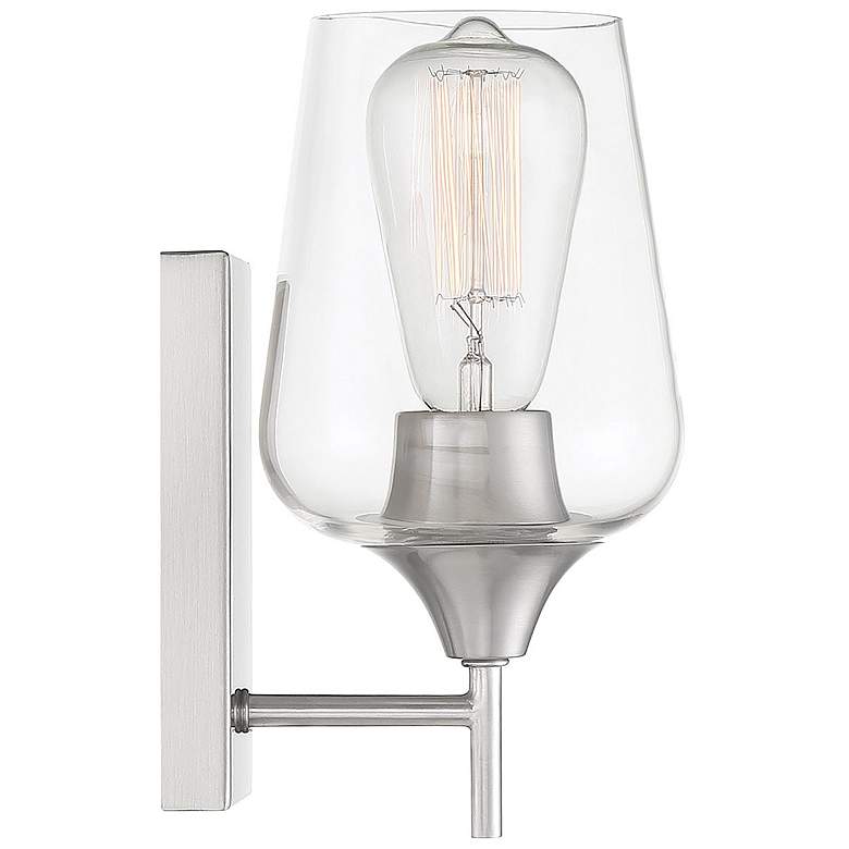 Image 4 Octave 1-Light Wall Sconce in Satin Nickel more views