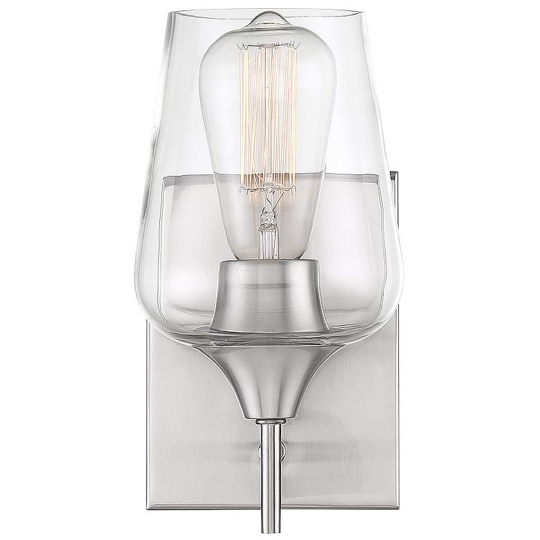 Image 5 Octave 1-Light Wall Sconce in Satin Nickel more views