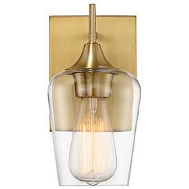 Image1 of Octave 1-Light Wall Sconce in Warm Brass