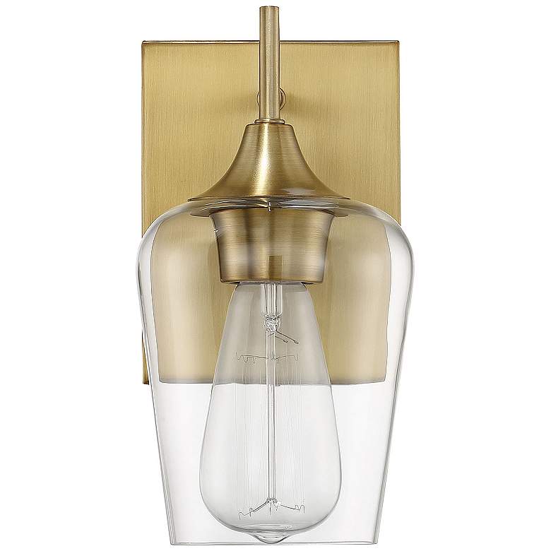 Image 2 Octave 1-Light Wall Sconce in Warm Brass more views