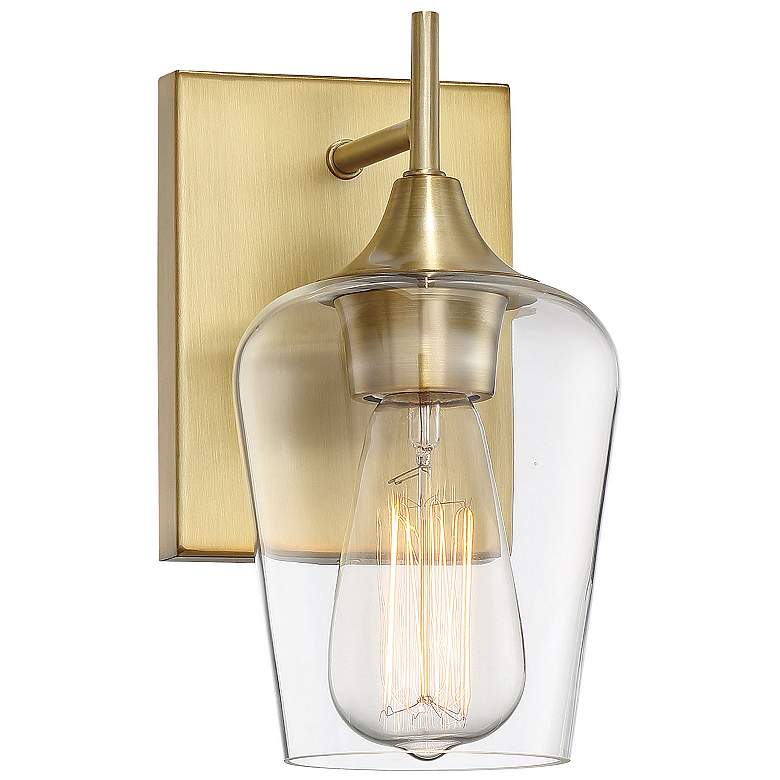 Image 3 Octave 1-Light Wall Sconce in Warm Brass more views