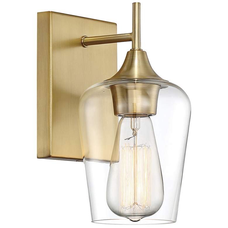 Image 4 Octave 1-Light Wall Sconce in Warm Brass more views