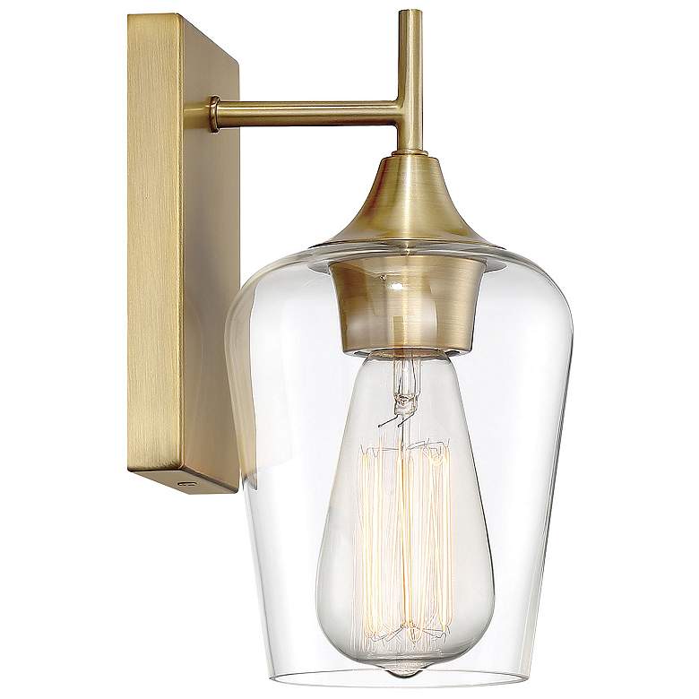Image 5 Octave 1-Light Wall Sconce in Warm Brass more views