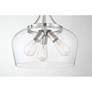 5_Octave 15" Wide Satin Nickel 3-Light Pendant w/ Clear Glass more views
