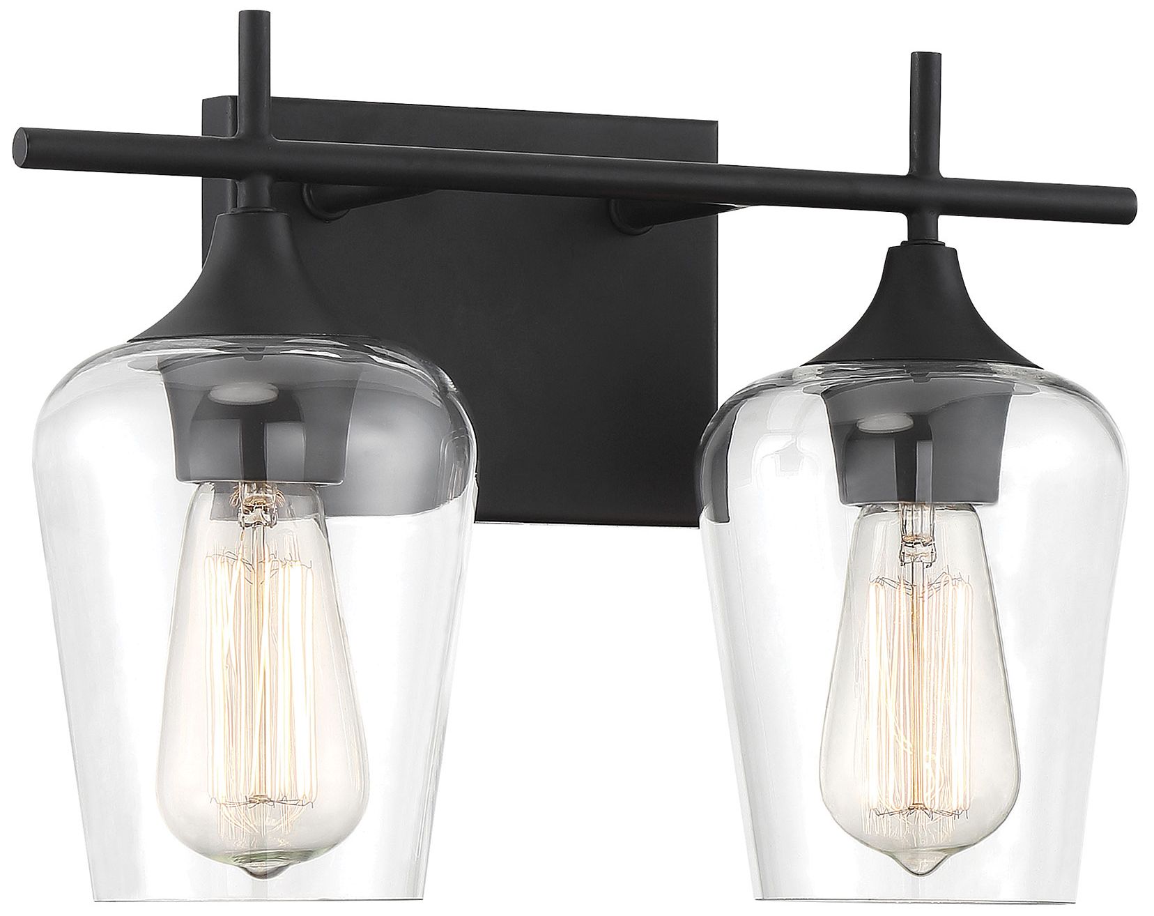 Image 3 Octave 2-Light Bathroom Vanity Light in Black more views