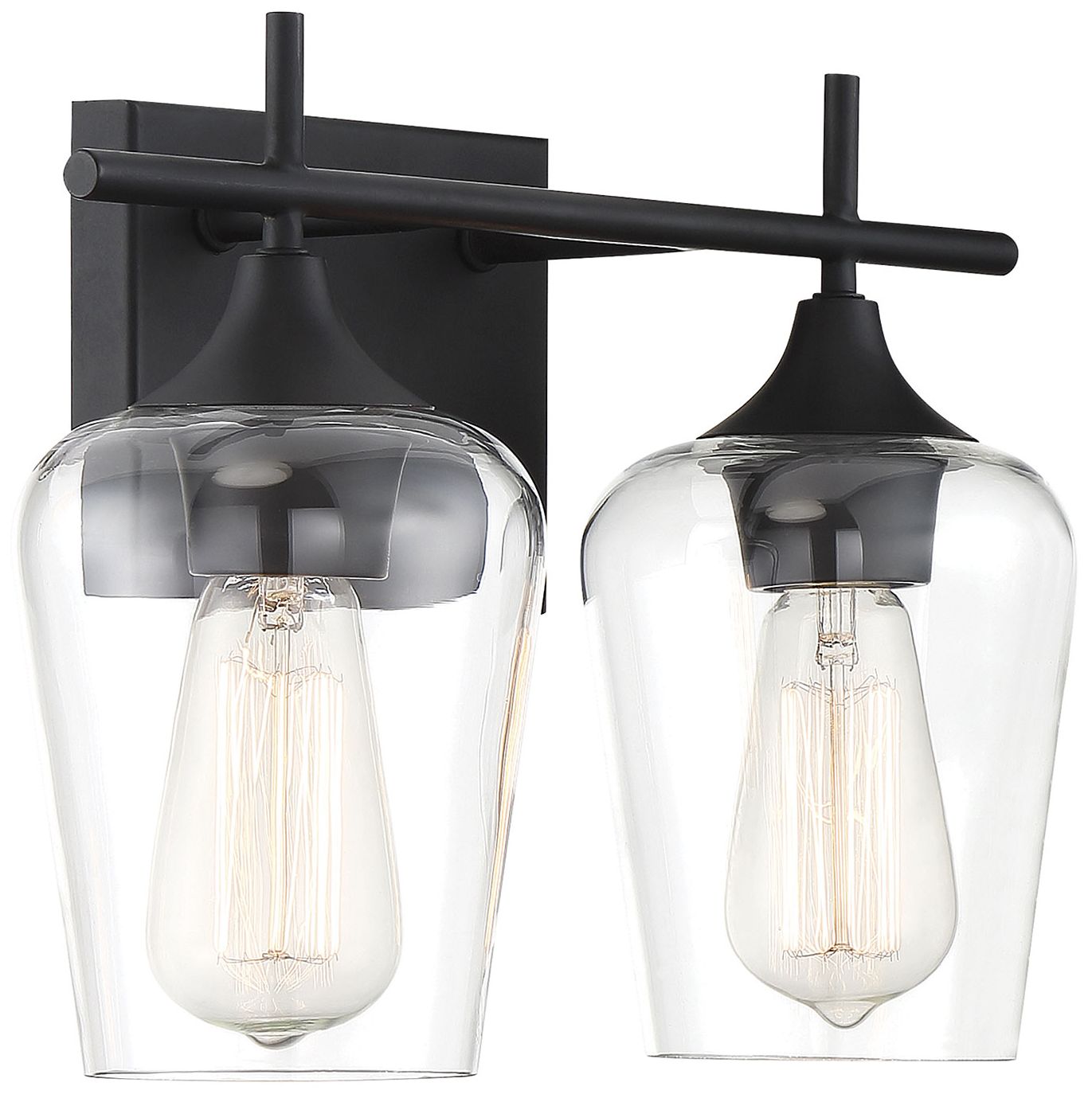 Image 4 Octave 2-Light Bathroom Vanity Light in Black more views