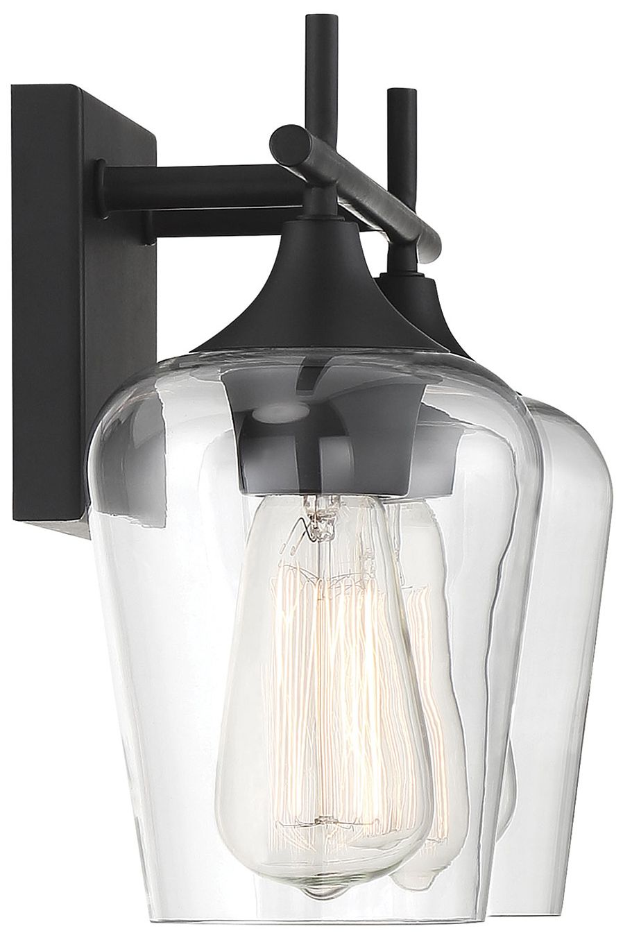 Image 5 Octave 2-Light Bathroom Vanity Light in Black more views
