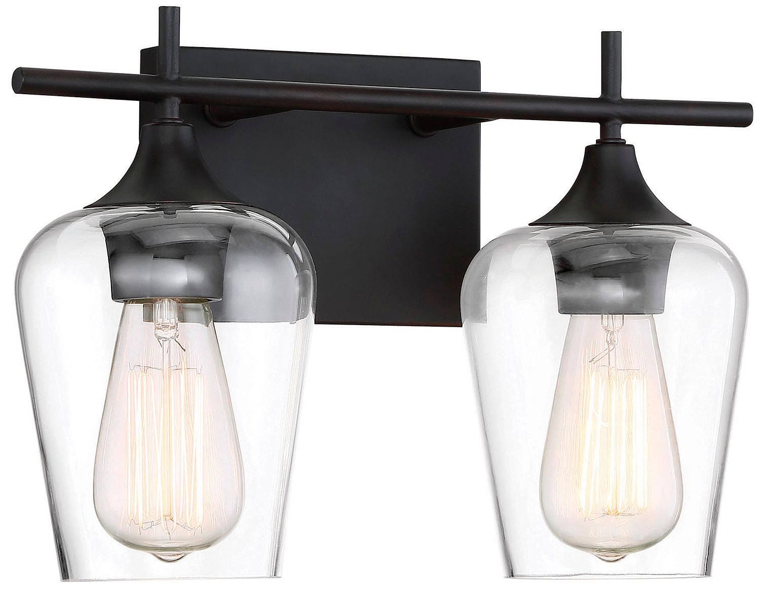 Image 2 Octave 2-Light Bathroom Vanity Light in English Bronze more views