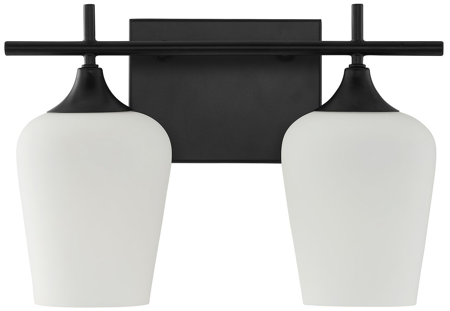 Image 3 Octave 2-Light Bathroom Vanity Light in Matte Black more views