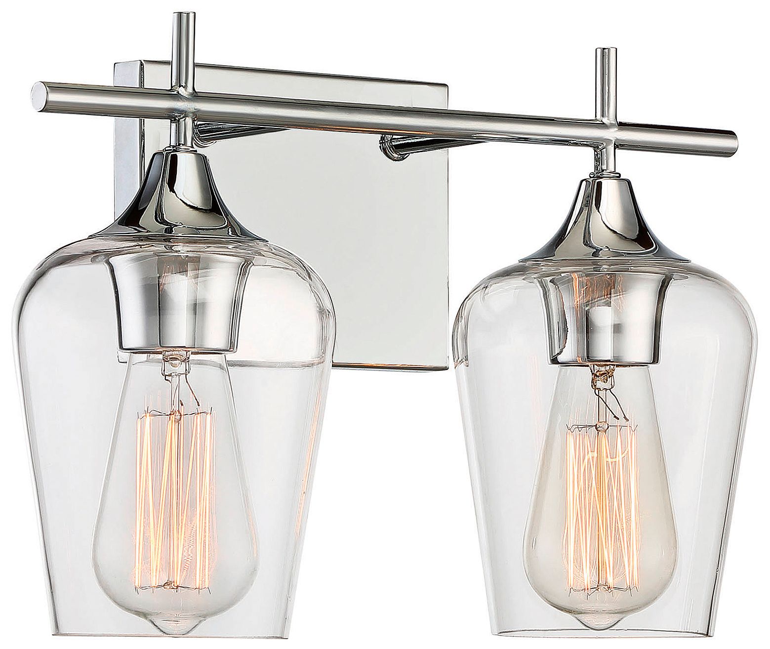 Image 3 Octave 2-Light Bathroom Vanity Light in Polished Chrome more views