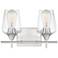 Octave 2-Light Bathroom Vanity Light in Satin Nickel