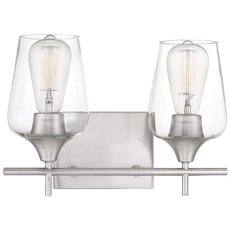 Image 3 Octave 2-Light Bathroom Vanity Light in Satin Nickel more views