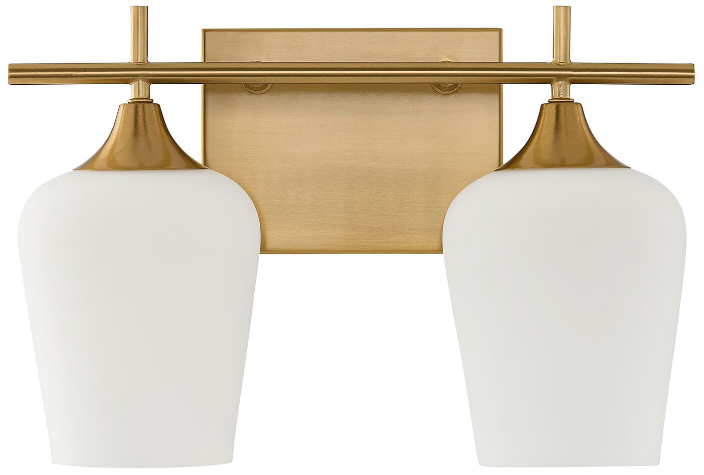 Image 2 Octave 2-Light Bathroom Vanity Light in Warm Brass more views
