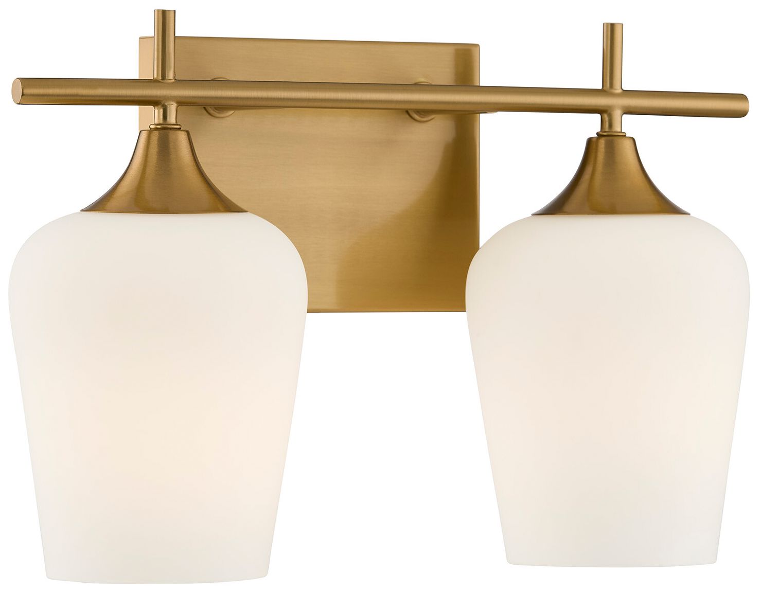 Image 3 Octave 2-Light Bathroom Vanity Light in Warm Brass more views