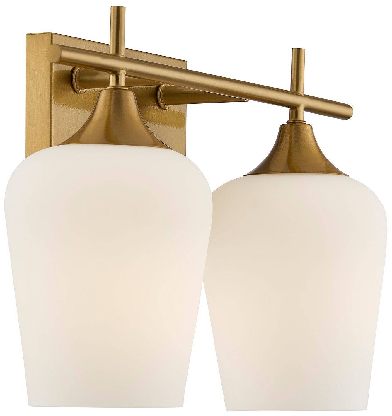 Image 4 Octave 2-Light Bathroom Vanity Light in Warm Brass more views