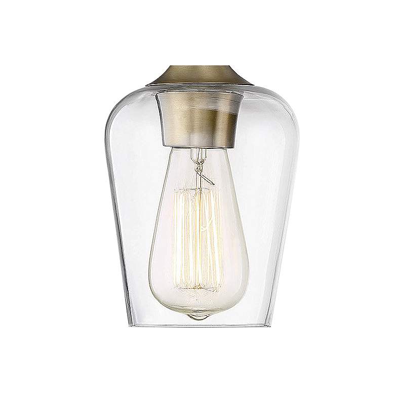 Image 4 Octave 21" Wide Warm Brass 3-Light Vanity Bath Light more views