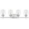 Octave 28 3/4" Wide Satin Nickel 4-Light Vanity Bath Light