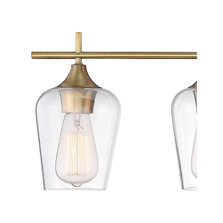 Image 2 Octave 28 3/4" Wide Warm Brass 4-Light Vanity Bath Light more views