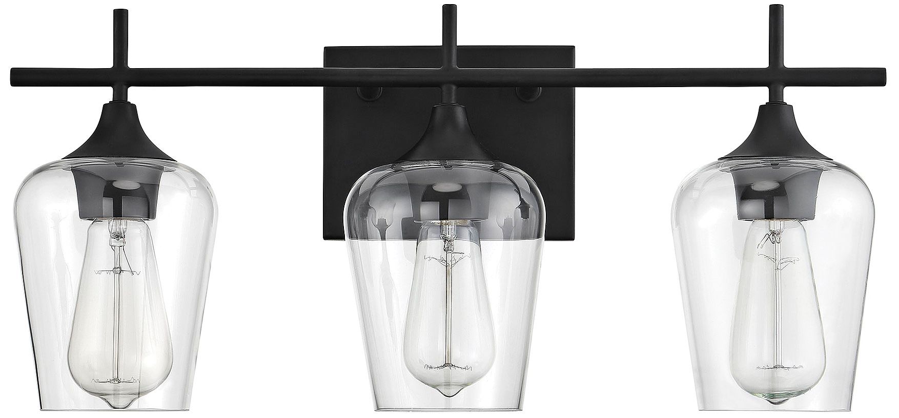 Image 3 Octave 3-Light Bathroom Vanity Light in Black more views