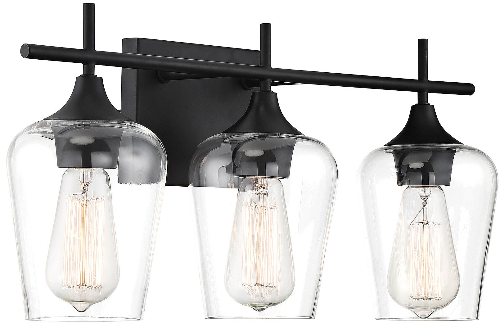 Image 5 Octave 3-Light Bathroom Vanity Light in Black more views
