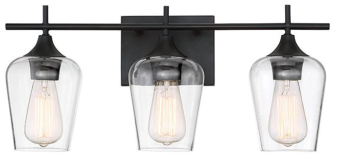Octave 3-Light Bathroom Vanity Light in English Bronze