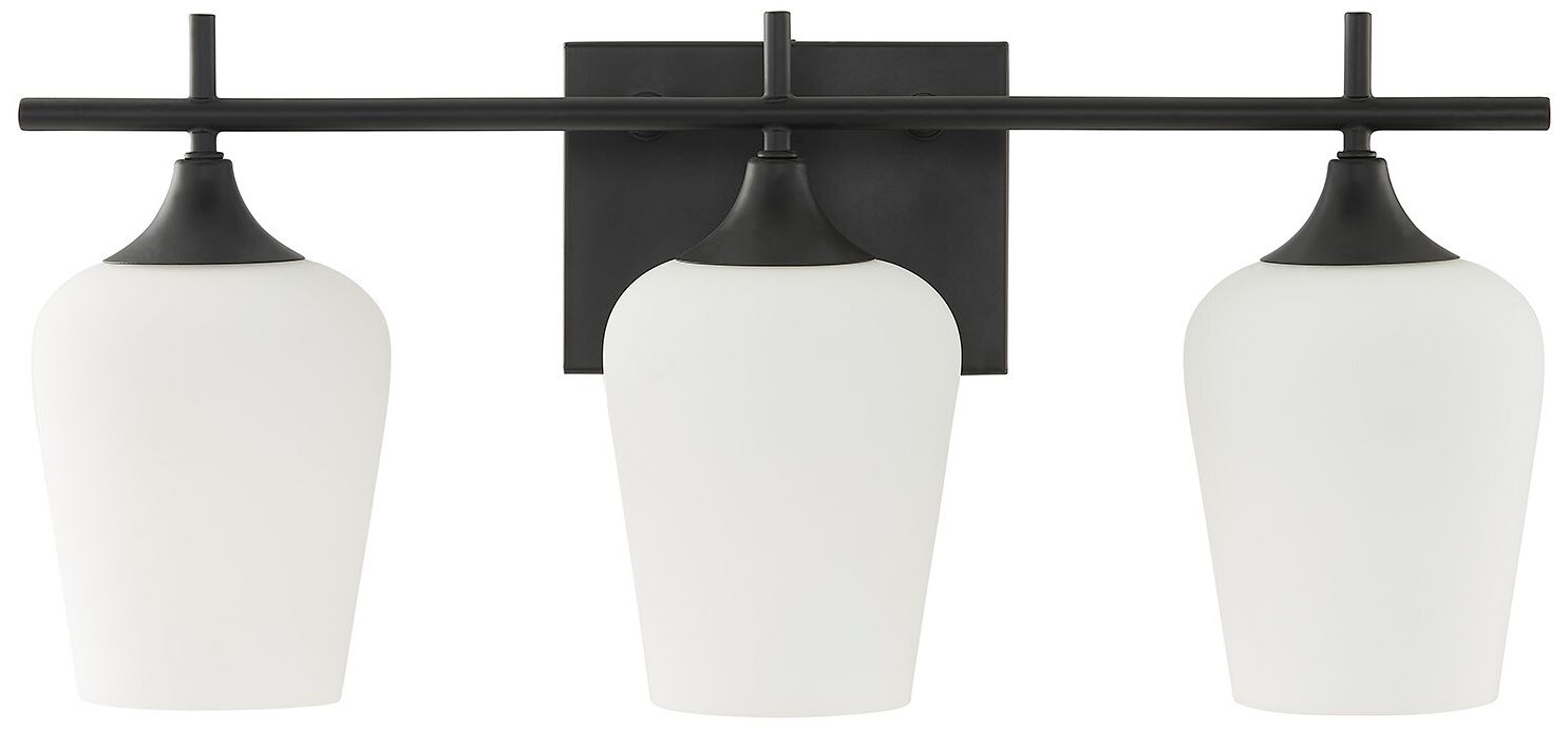 Image 4 Octave 3-Light Bathroom Vanity Light in Matte Black more views