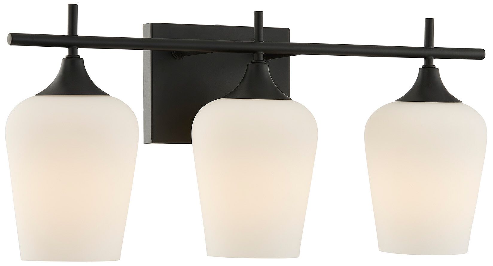 Image 5 Octave 3-Light Bathroom Vanity Light in Matte Black more views