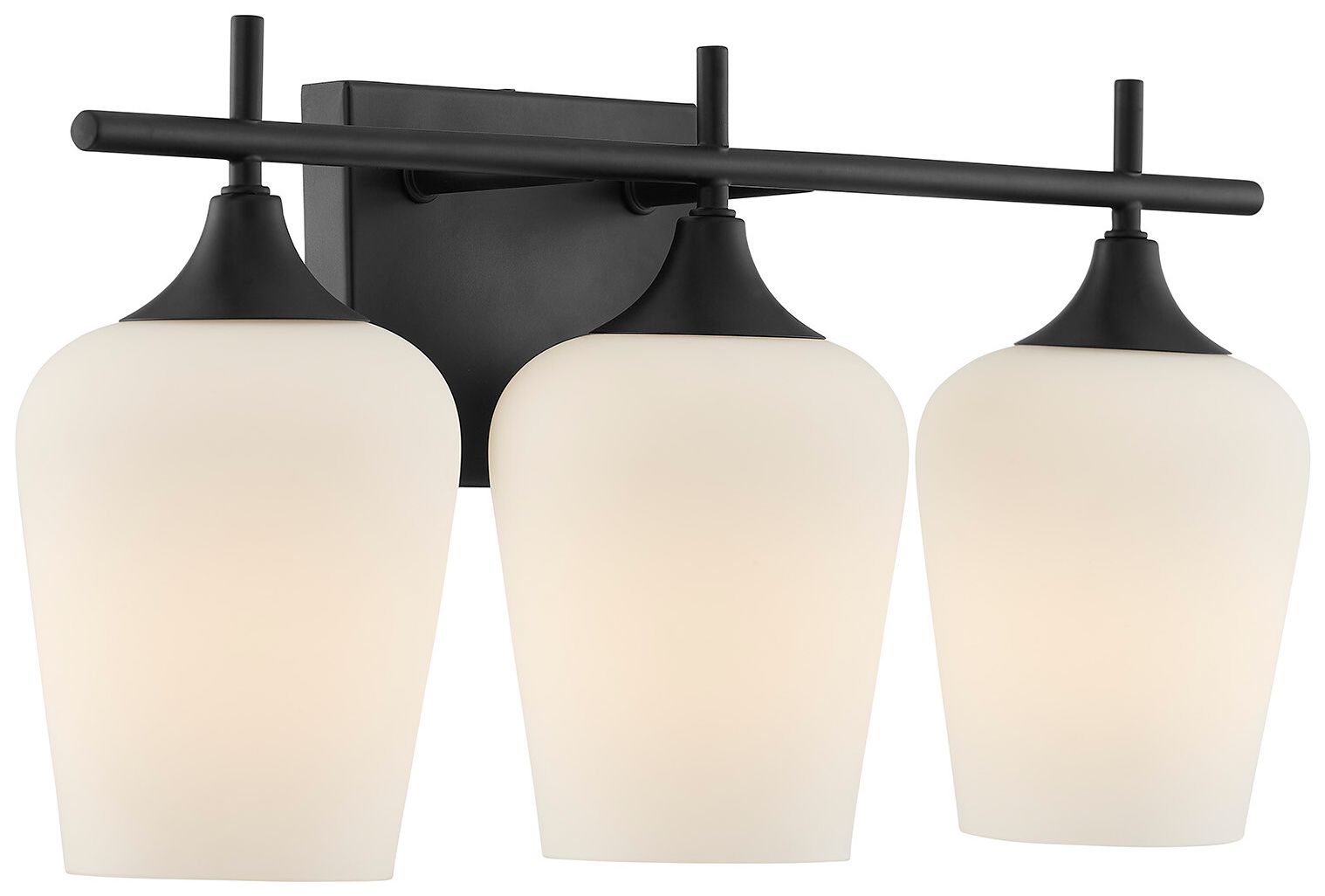 Image 6 Octave 3-Light Bathroom Vanity Light in Matte Black more views