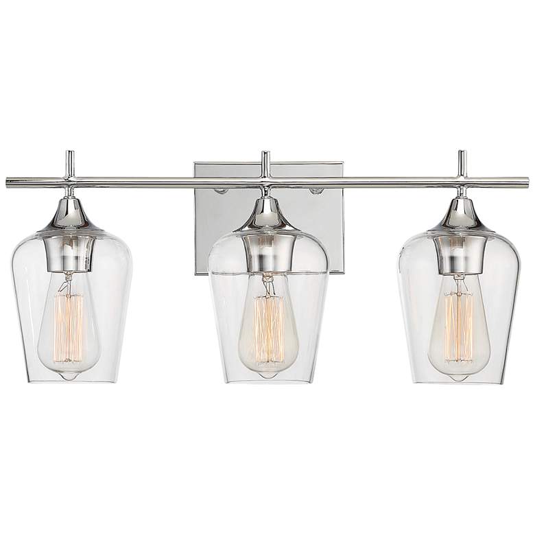 Image 2 Octave 3-Light Bathroom Vanity Light in Polished Chrome