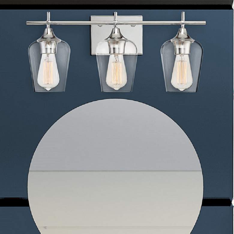 Image 1 Octave 3-Light Bathroom Vanity Light in Polished Chrome