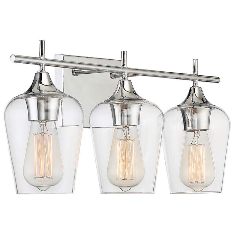 Image 4 Octave 3-Light Bathroom Vanity Light in Polished Chrome more views